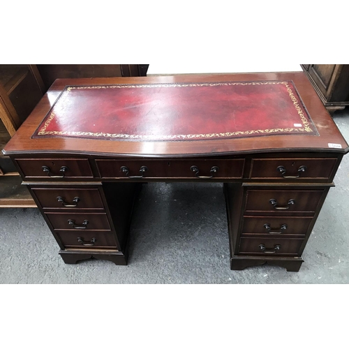 328 - Twin pedestal desk