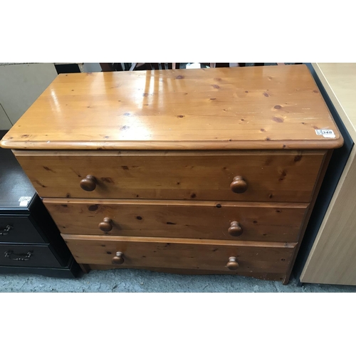 348 - Pine 3 drawer chest