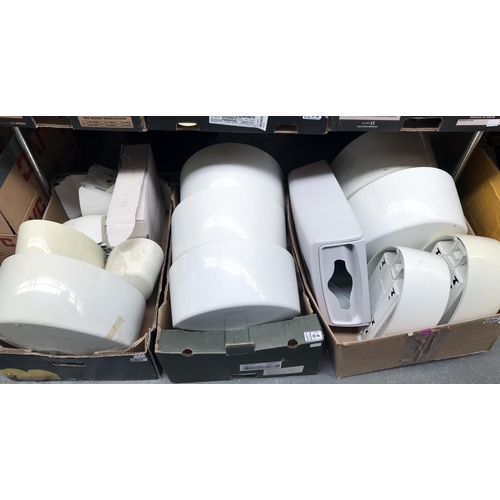 84 - 3 Boxes containing soap and paper towel dispensers