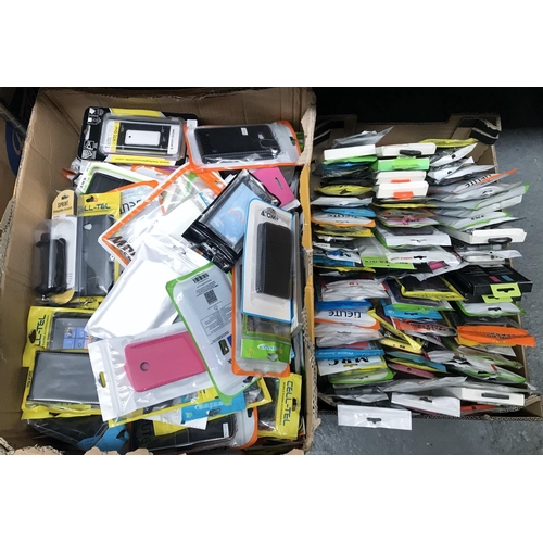 89 - 3 Boxes containing various mobile phone covers