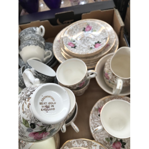 102 - 3 Boxes containing assorted China and serving trays