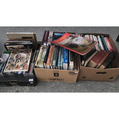 181 - 3 Boxes containing books and CDs