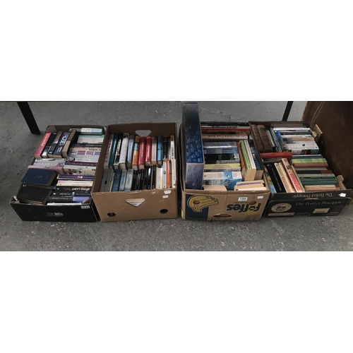 182 - 4 Boxes containing books