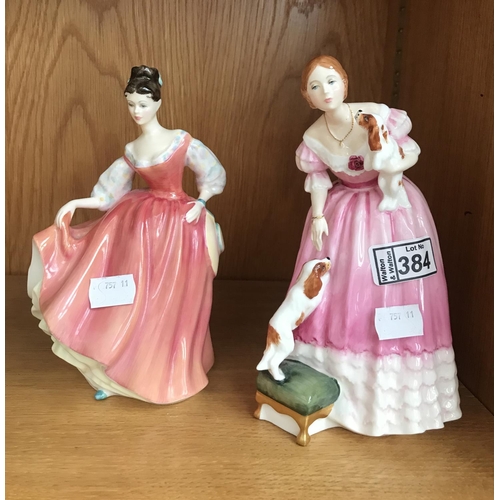 384 - 2 Royal Doulton figures