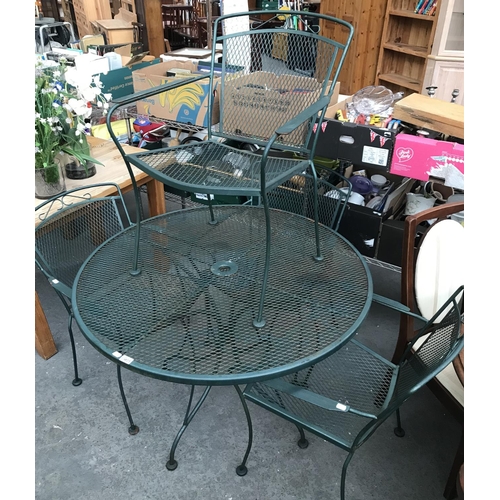 405 - Garden table and 4 chairs