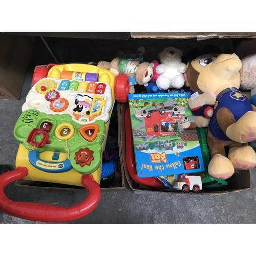 80 - 3 Boxes containing children's soft toys etc