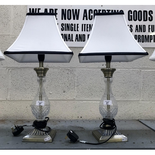 27 - Pair of modern table lamps
