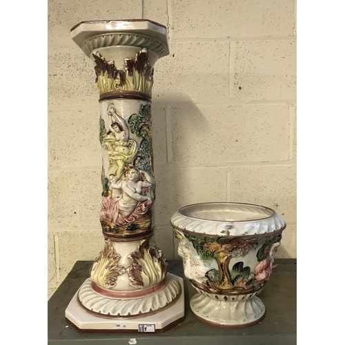 1 - Large decorated jardiniere
