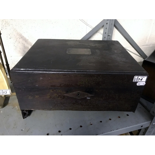 14 - Vintage wooden box A/F