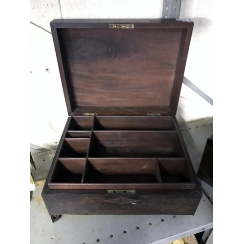 14 - Vintage wooden box A/F