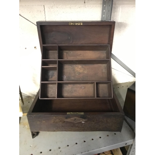 14 - Vintage wooden box A/F