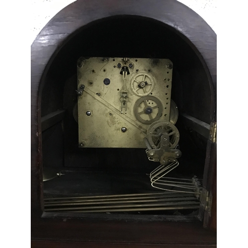 36 - Wooden mantle clock and a clock mechanism etc