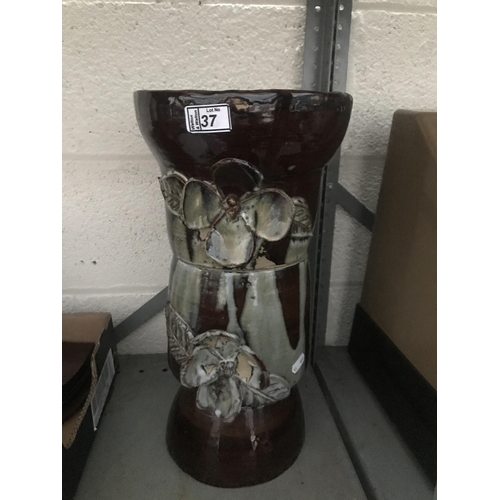 37 - An unusual handmade plant pot and stand