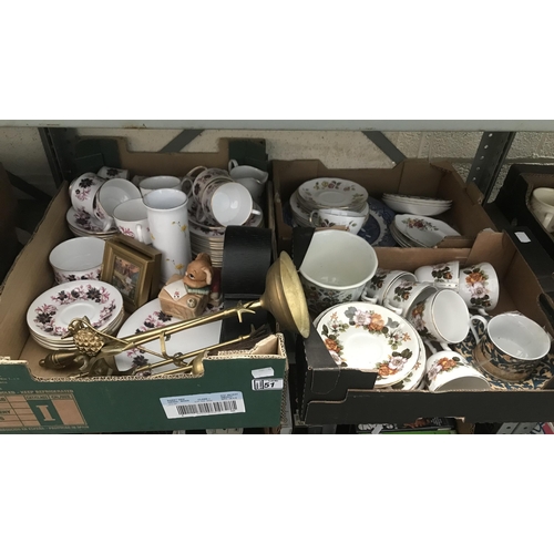 51 - 2 Boxes containing Pendelfin, Duchess China and Paragon China etc