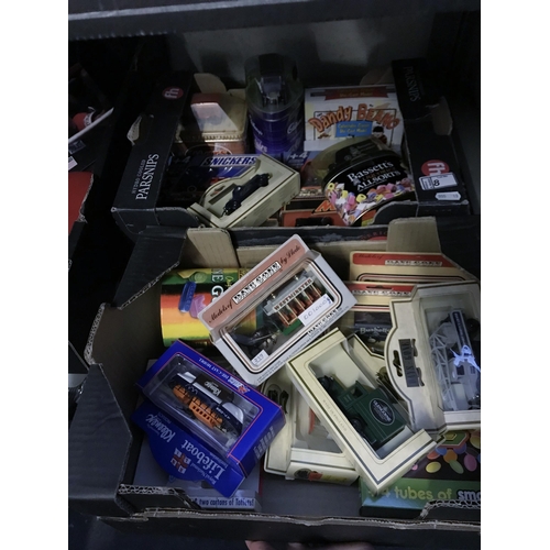 8 - Box containing die-cast cars including Lifeboat, Beano and 'Days Gone' by Lledo