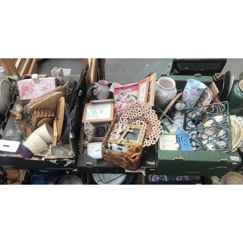 166 - 3 Boxes containing collector's plates, a book rest and various ceramics