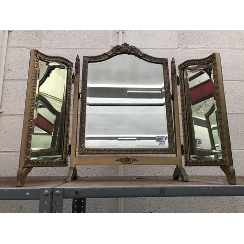 63 - Vintage triple vanity mirror