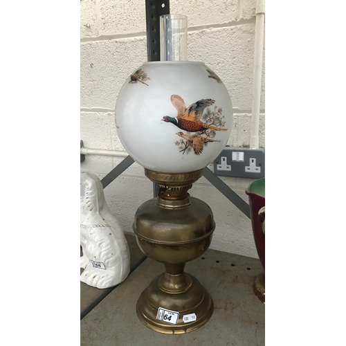 64 - 'Pheasant' oil lamp