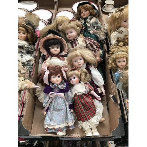 109 - Box containing collector's dolls