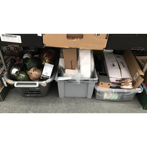 112 - 3 Boxes containing assorted household items