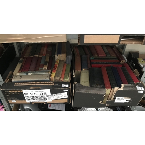 12 - 2 Boxes containing vintage books