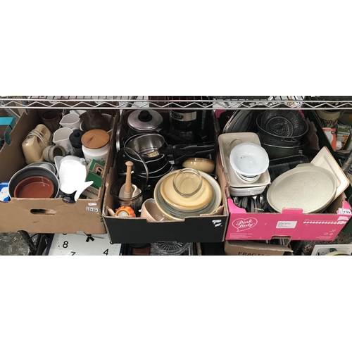 199 - 3 Boxes containing kitchenware