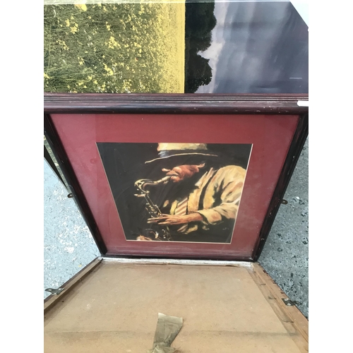 219 - 4 Framed and glazed blues musician prints