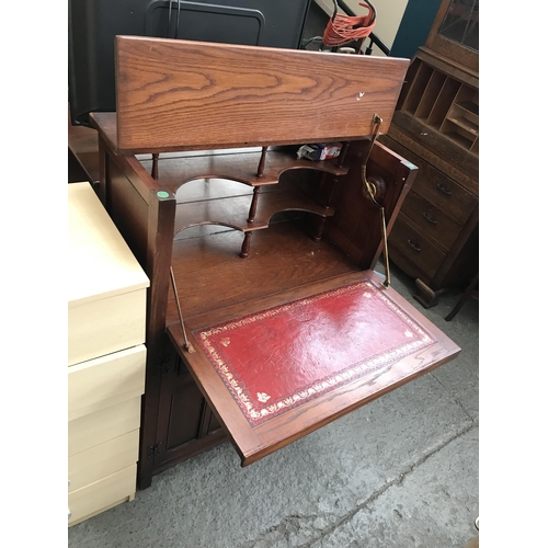 345 - Linen fold drinks cabinet