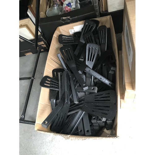 477 - Box containing new kitchen spatulas