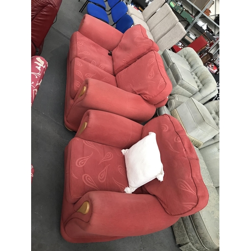 496 - 2 Seater sofa and a chair