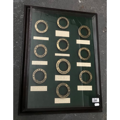 60 - 2 Cased brewery barrel ring displays