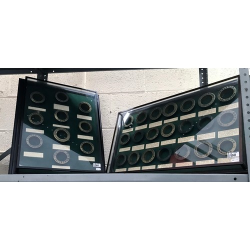 60 - 2 Cased brewery barrel ring displays