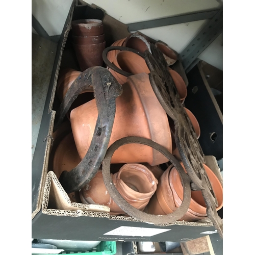 218 - Box containing Terracotta plant pots