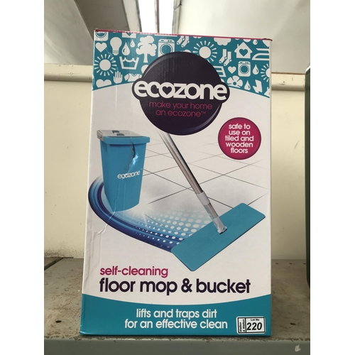 220 - Boxed mop and bucket