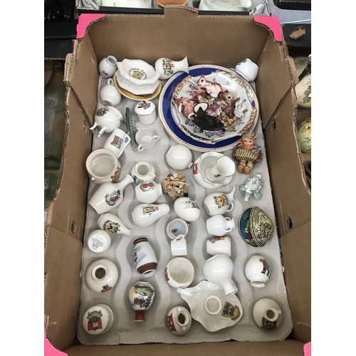 72 - Box containing crested ware