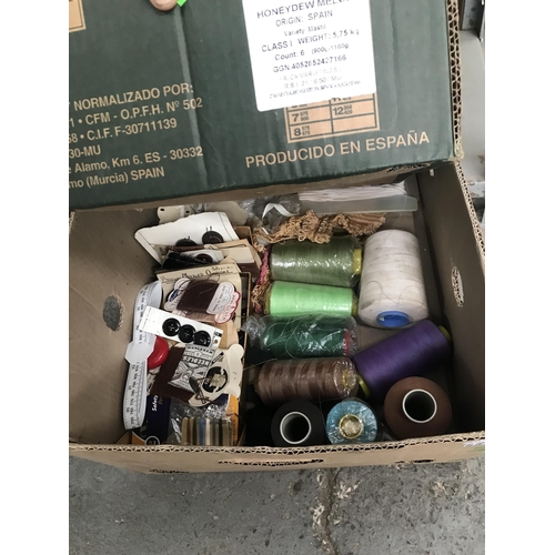 157 - Box containing cotton thread etc