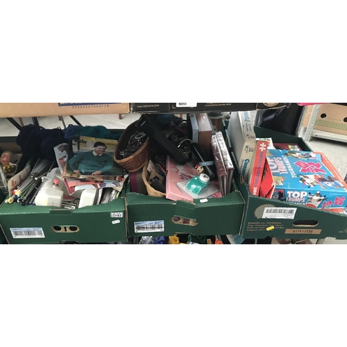 192 - 3 Boxes containing mini sewing machine and patterns etc