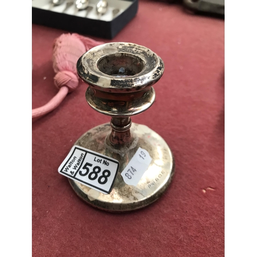 588 - Silver candlestick