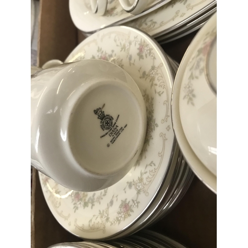 84 - Box containing Royal Doulton Diana tableware