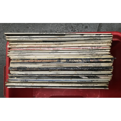 88 - Box containing Elvis LPs