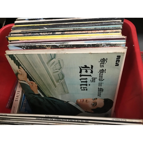 88 - Box containing Elvis LPs