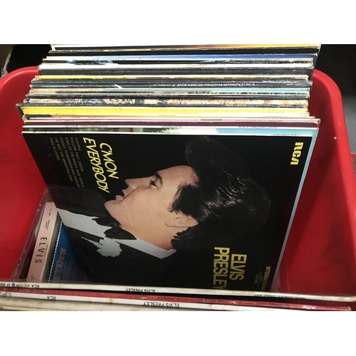 88 - Box containing Elvis LPs