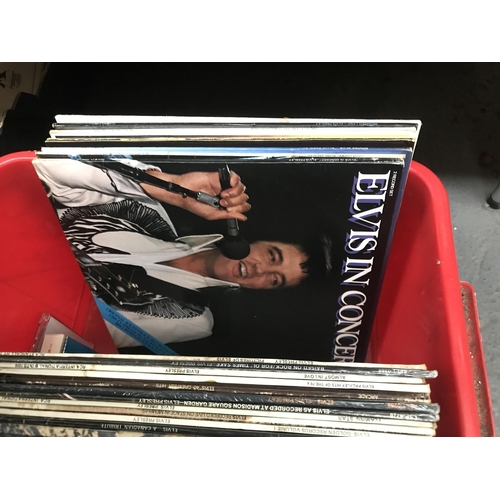 88 - Box containing Elvis LPs