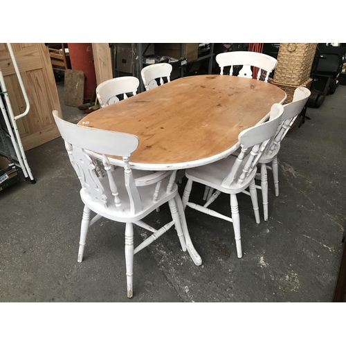 275 - Pine table and 6 chairs