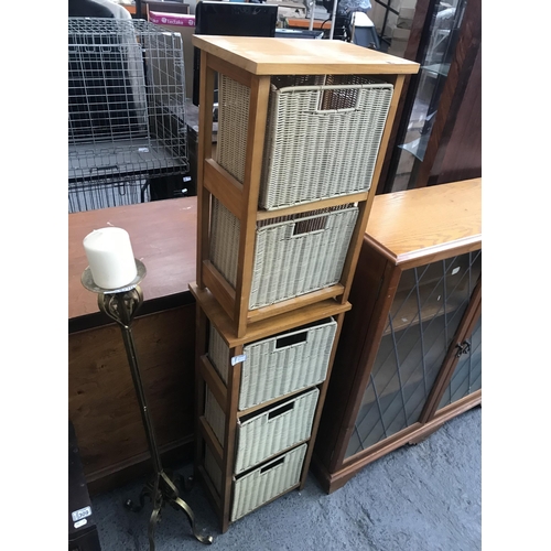 311 - 2 Wicker drawer units