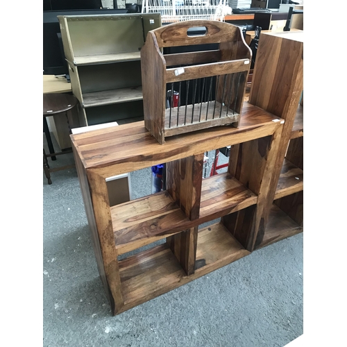 333 - Hardwood shelving unit