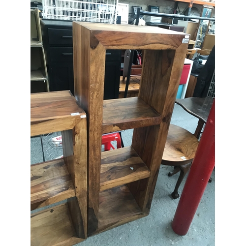 334 - Hardwood shelving unit