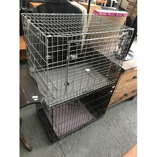 337 - 2 Dog cages