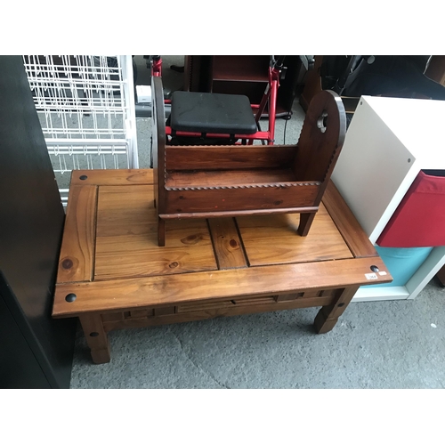 364 - Coffee table and magazine rack