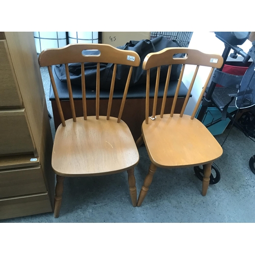 379 - Pair of spindle back chairs